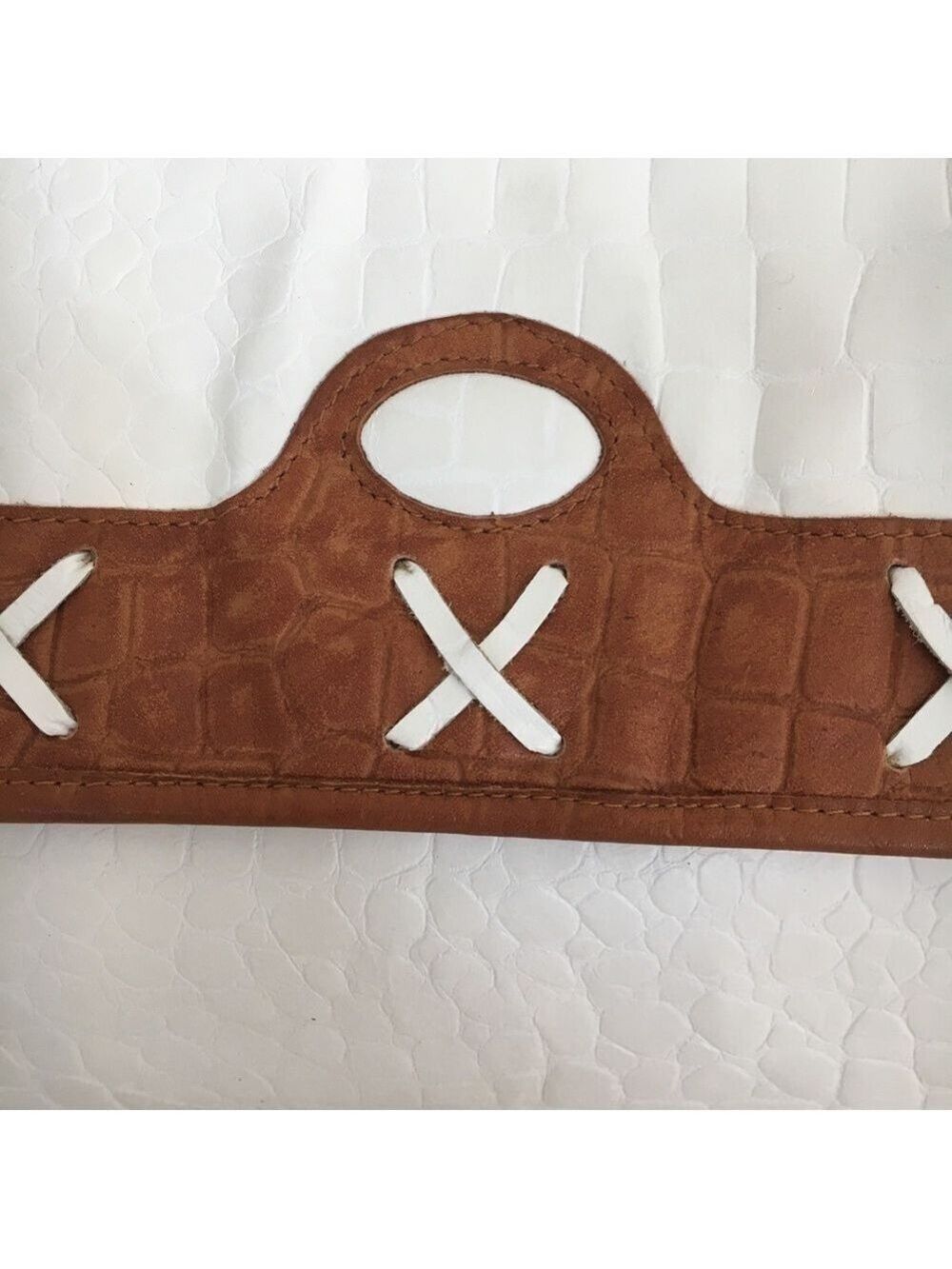ORLANE white leather clutch - Picture 2 of 8